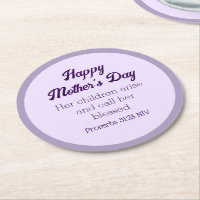 Happy Mother's Day Bible Verse Light Purple Simple