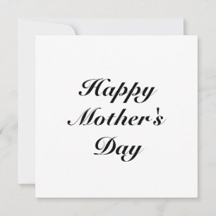 Happy Mother's Day black script elegant classic Card