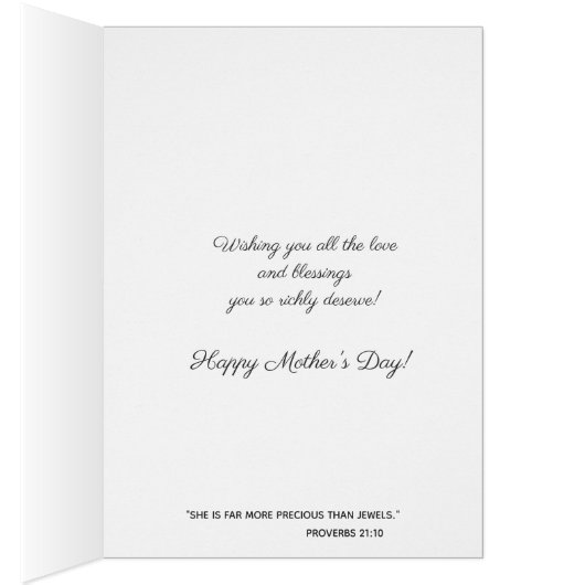 Happy Mother's Day | Blessed Virgin Mary Scripture (Inside (Right))