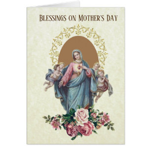 Happy Mother's Day   Blessed Virgin Mary Scripture Cards