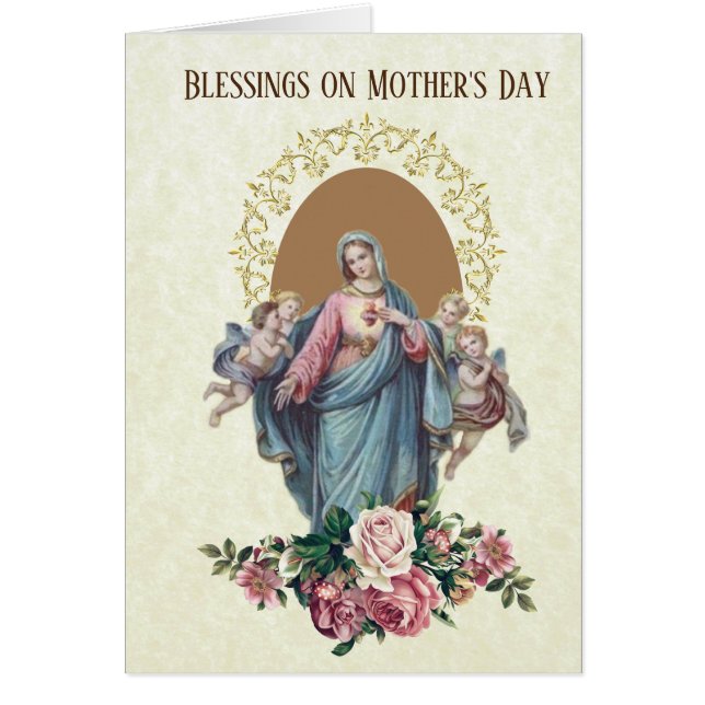 Happy Mother's Day | Blessed Virgin Mary Scripture Cards (Front)