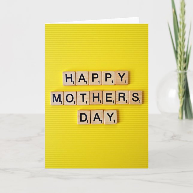 Happy Mothers Day Blocks Card (Front)