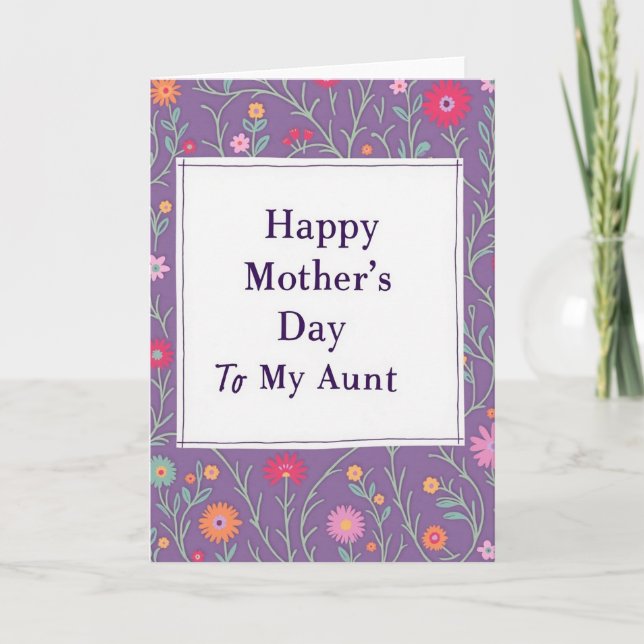 Happy Mothers Day Bloom Art Card (Front)