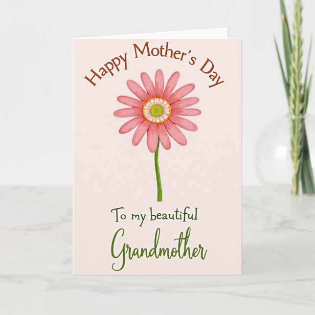 Happy Mothers Day Bloom Grandmother Card (Front)