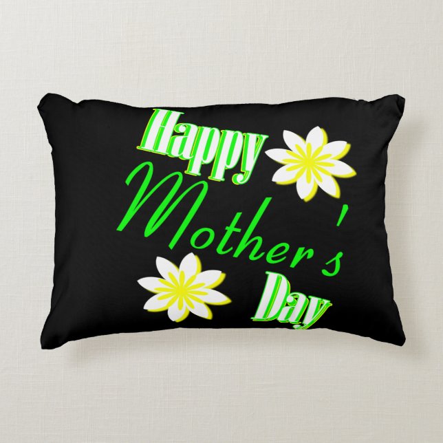 Happy Mother's Day Blossom  Accent Pillow (Front)