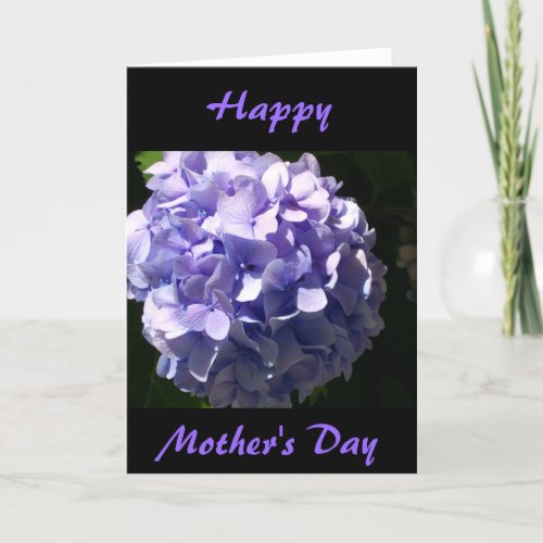 Happy Mothers Day _ Blue Hydrangea Card
