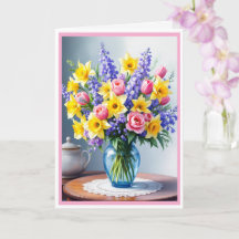 Happy Mother's Day Bouquet of Spring Flowers