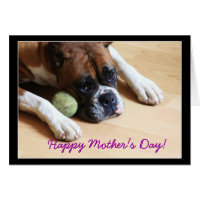 Happy Mother's Day Boxer Dog Greeting Card