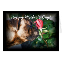 Happy Mother's Day Boxer dog greeting card