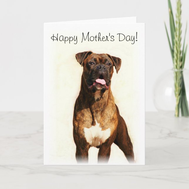 Happy Mother's Day Boxer greeting card (Front)