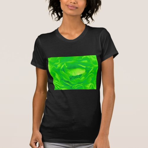 Happy Mothers Day Bright Green Rose T_Shirt