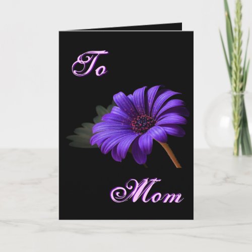 Happy Mothers Day Bright Purple Daisy II Card