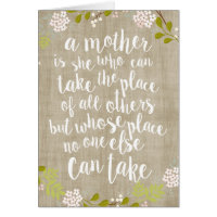 Happy Mother's Day Burlap Garden Floral Card