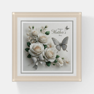Happy Mother's Day Butterflies and Roses Paperweight