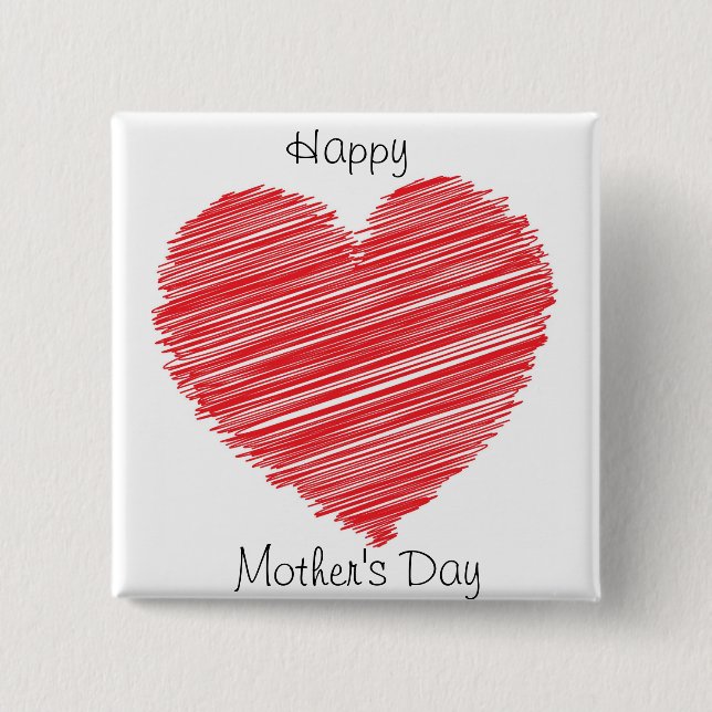Happy Mothers Day Button (Front)
