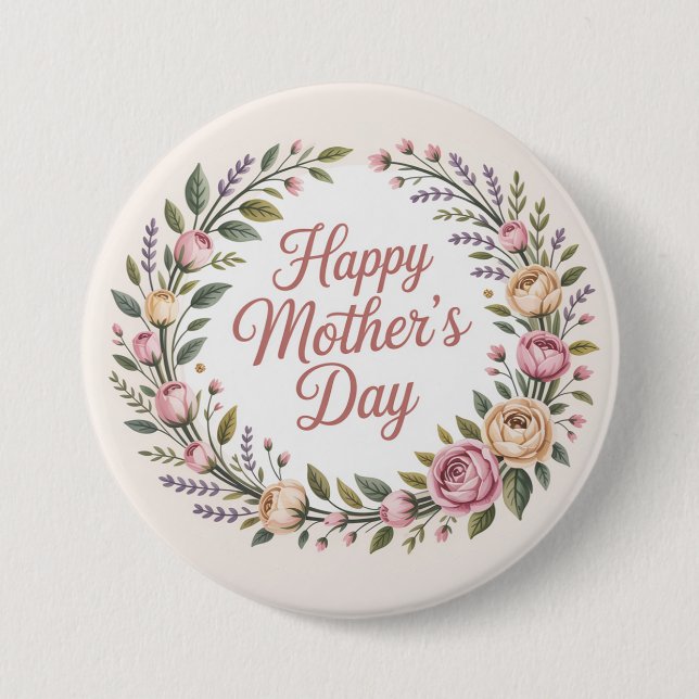 Happy Mother's Day  Button (Front)