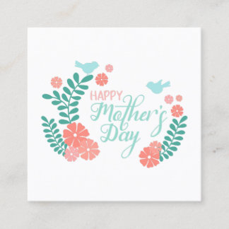 Happy mother's day calligraphy text in floral desi enclosure card