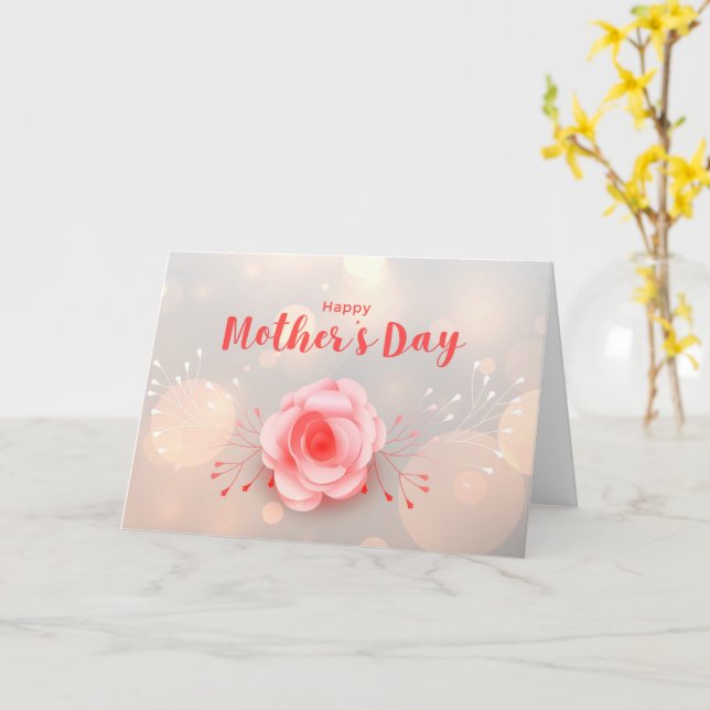 Happy Mothers Day Card (Yellow Flower)
