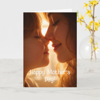 Happy Mothers Day Card - Adorable image From child