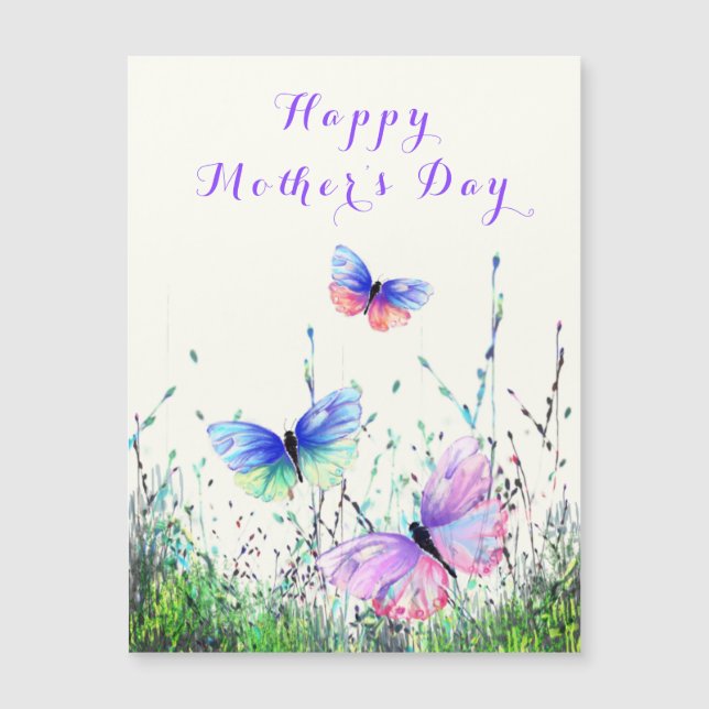 Happy Mother's Day Card Butterflies Spring Joy (Front)