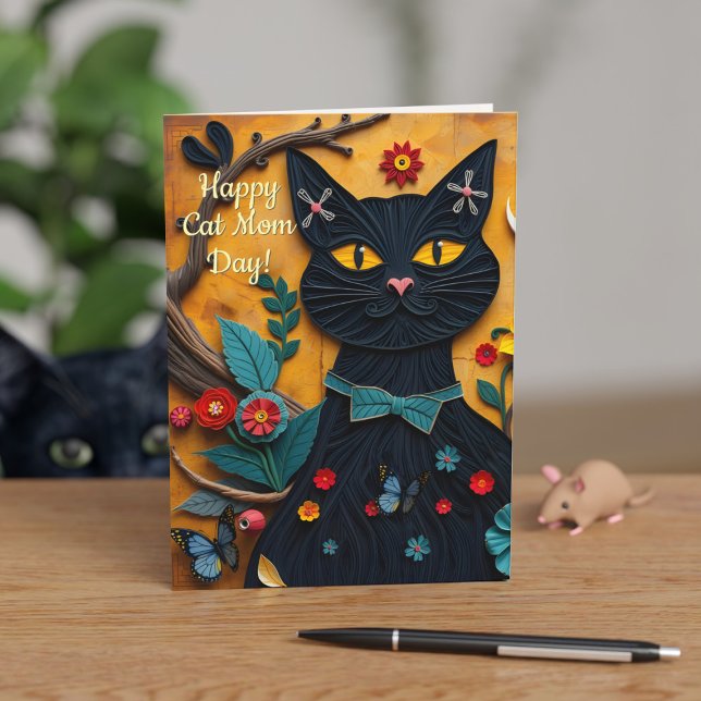 Happy Mother's Day Card from the Black Cat  (Purrfect card to send to the Cat Mom this Mother's Day from the black cat. Just add their message)