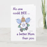 Happy Mother&#39;s Day Card W/ Cartoon Bee at Zazzle