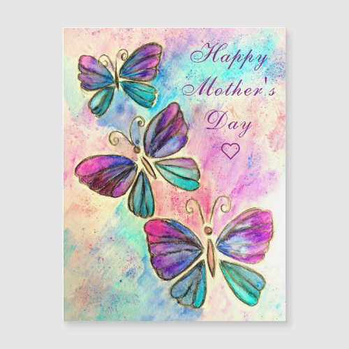 Happy Mothers Day Card with Butterflies