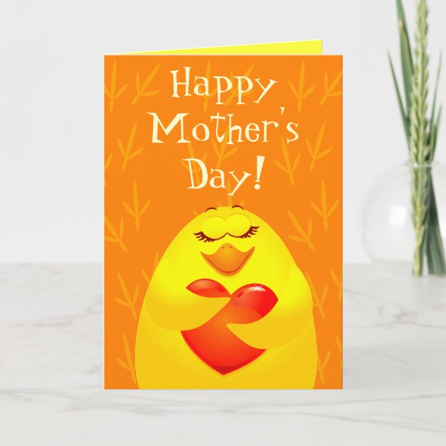 Happy Mother's Day, card with chick (Front)