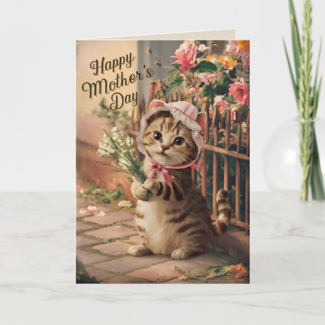 Happy Mother's Day Cat Funny Card (Front)