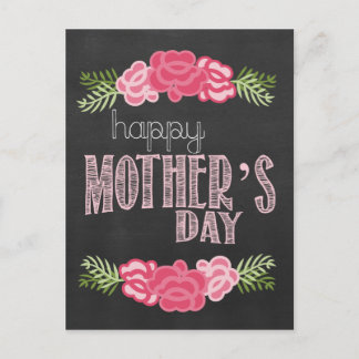 Happy Mother's Day Chalkboard Design Postcard