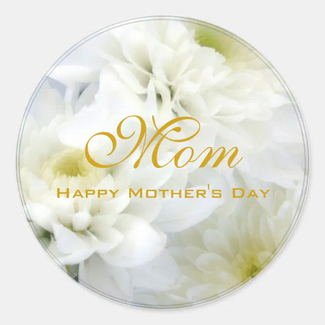 Happy Mother S Day Classic Round Sticker Zazzle