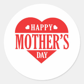 Happy mothers day classic round sticker