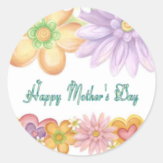 Happy Mothers Day Classic Round Sticker