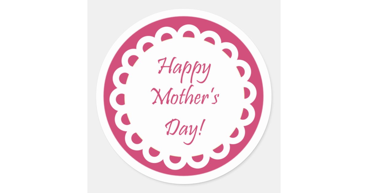 Happy Mother's Day Classic Round Sticker