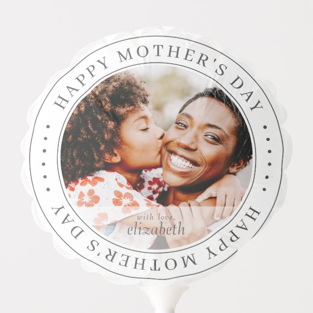 Happy Mother's Day Classic Simple Photo Balloon (Front)