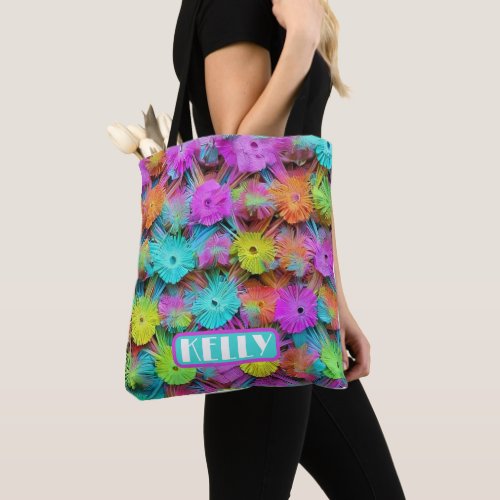 Happy mothers day colorful adornment personalized tote bag