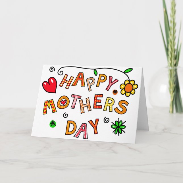 Happy Mother's Day, colorful design, Card (Front)