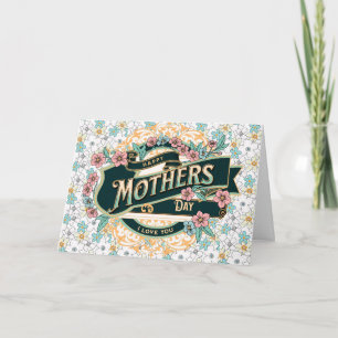 Happy Mother's Day Colorful Floral Flowers Card