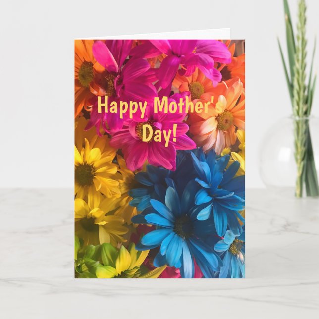 Happy Mother's Day, Colorful Flowers Card (Front)