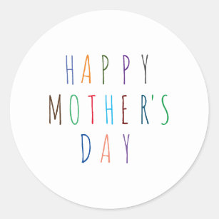 Big Dot of Happiness Colorful Floral Happy Mother's Day - We Love Mom Party  Circle Sticker Labels - 24 Count