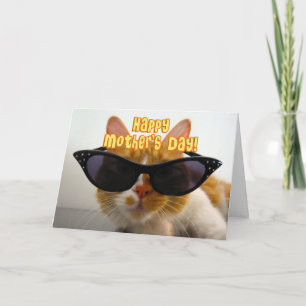 Happy Mother's Day - Cool Cat in Sunglasses Card