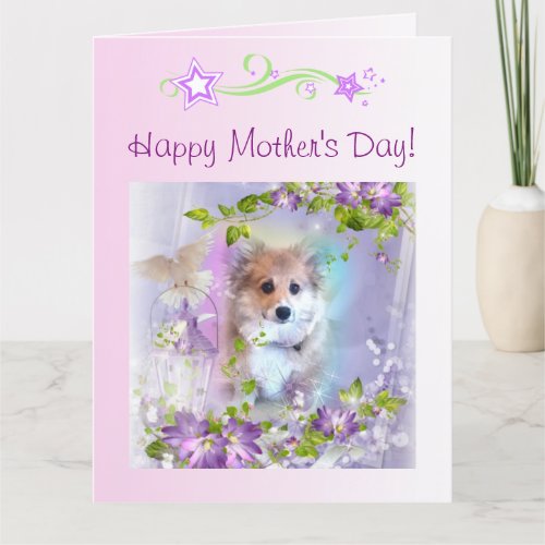 Happy Mothers Day Corgi Puppy Card