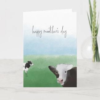 Happy Mother's Day Cow Card