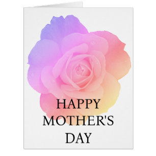 Happy Mother's Day Custom Floral Pink Rose 2024 Cards