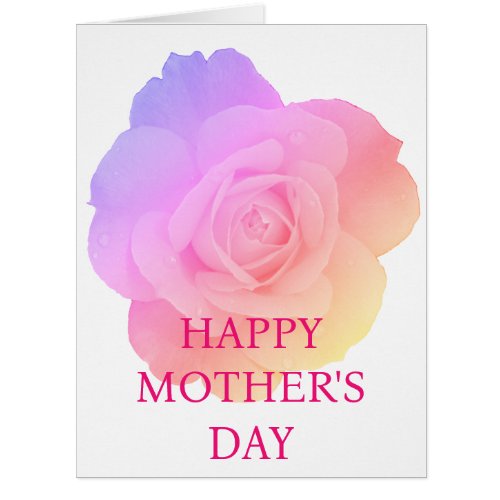 Happy Mothers Day Custom Floral Pink Rose Cute