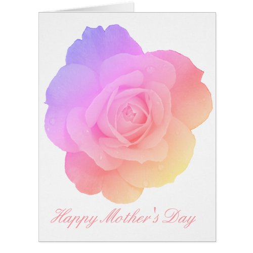 Happy Mothers Day Custom Floral Pink Rose Flower