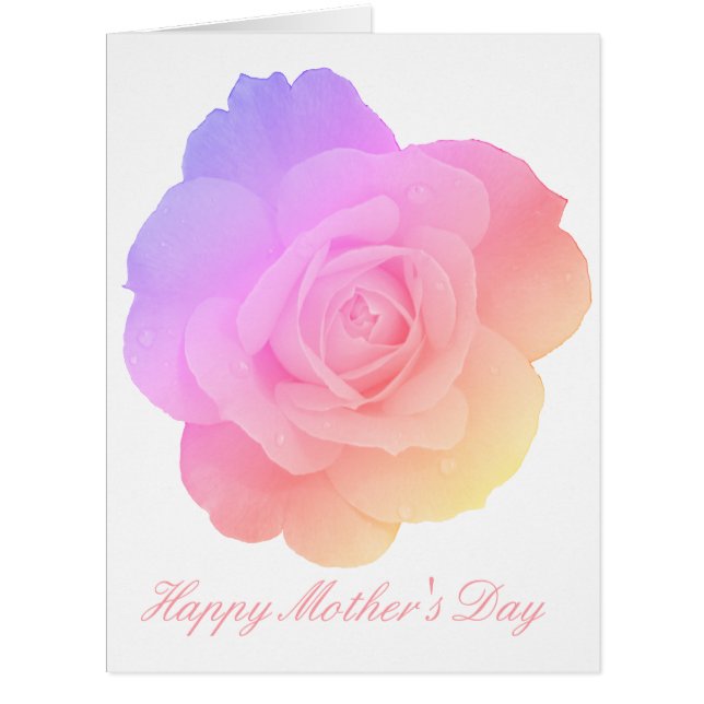 Happy Mother's Day Custom Floral Pink Rose Flower (Front)