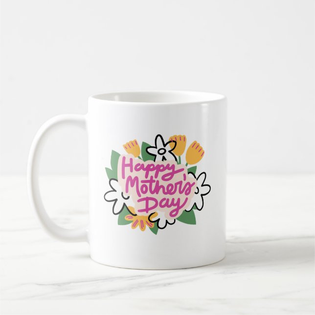 Happy Mother's Day Custom Mug - Mom Gift (Left)