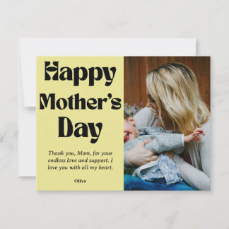 Happy mother's day – Custom Photo and Name Gift Holiday Card