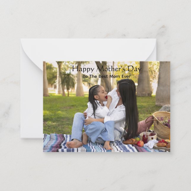 Happy Mother's Day Custom Photo Card For Mom (Front)
